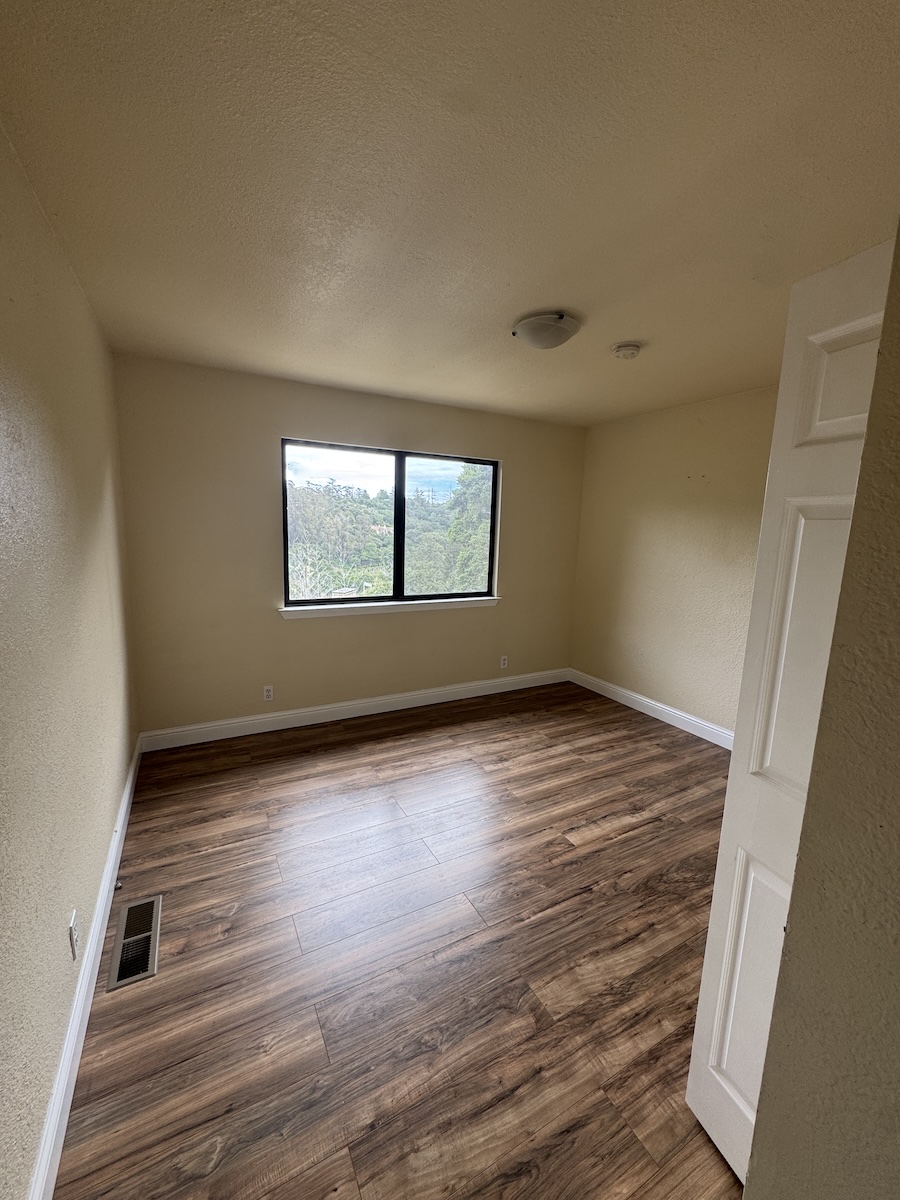 Bedroom Two is 10.5 x 12 with one closet.