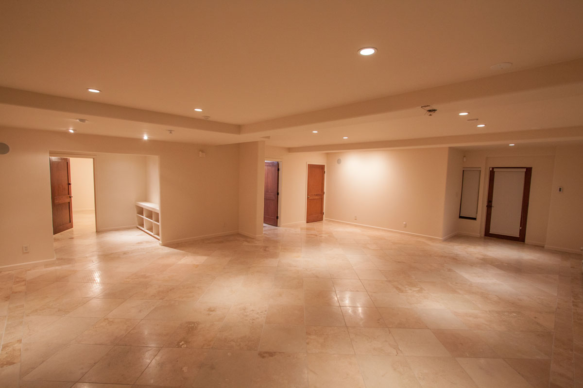 Here is the view far front corner.  Office on left, restroom in center, next to closet and main entry door on right.