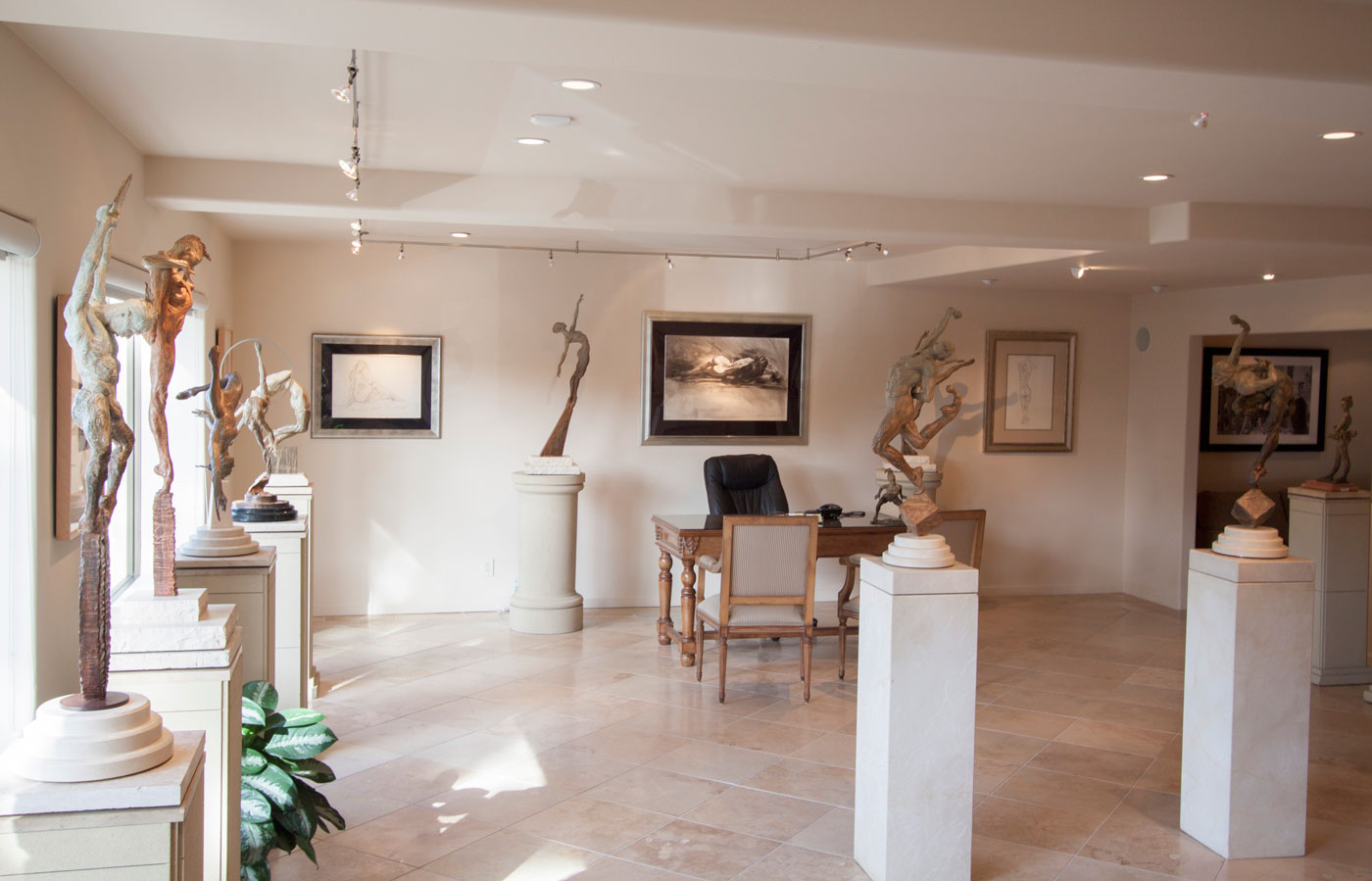 Here is the view from the front door.  Both natural and artificial light is available.